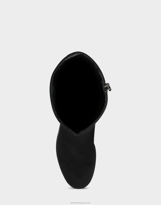 bota alta antelina negra Aerosoles F846116 mujer