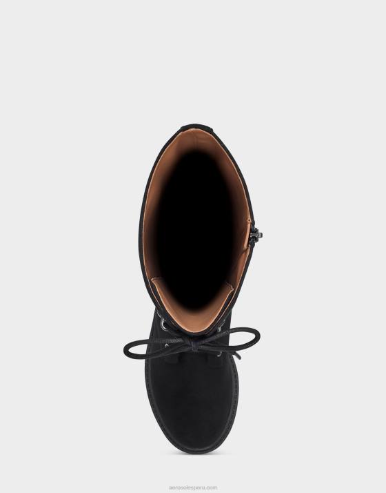 bota alta antelina negra Aerosoles F84620 mujer