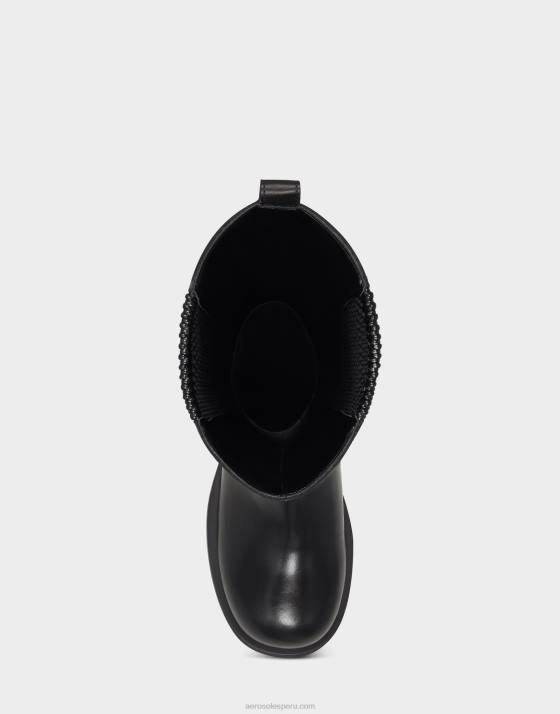 bota alta cuero negro Aerosoles F84635 mujer