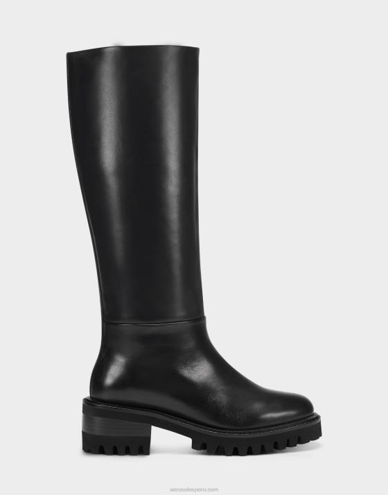 bota alta cuero negro Aerosoles F84646 mujer