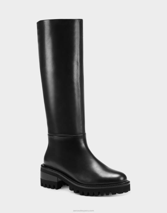 bota alta cuero negro Aerosoles F84646 mujer