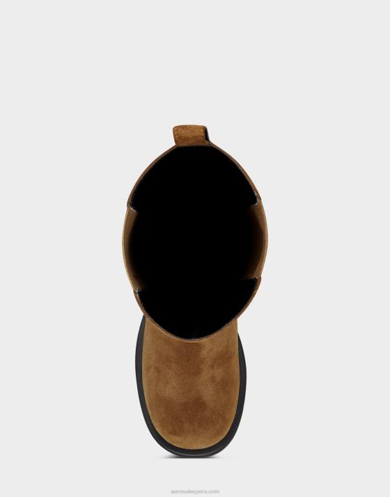 bota alta de gamuza bronceada Aerosoles F84636 mujer