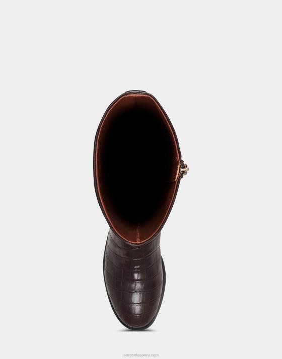 bota alta marrón croco Aerosoles F846124 mujer