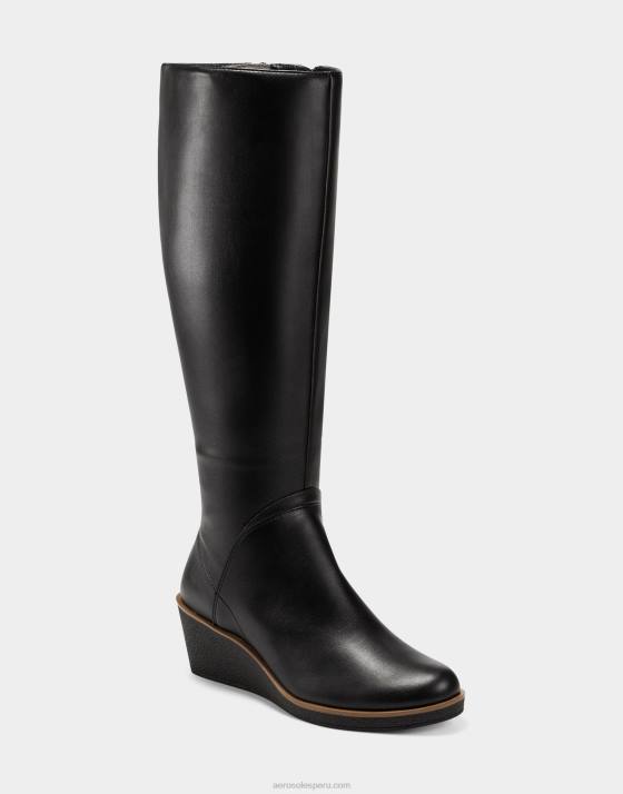 bota alta negra Aerosoles F846135 mujer