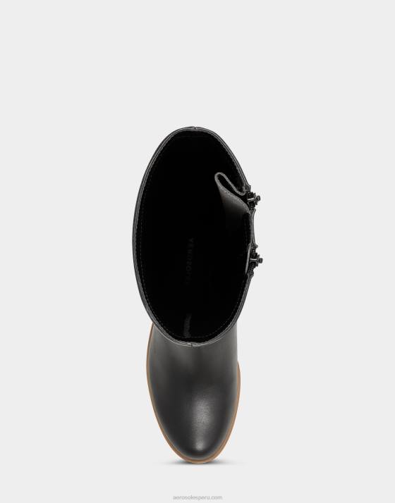 bota alta negra Aerosoles F846135 mujer