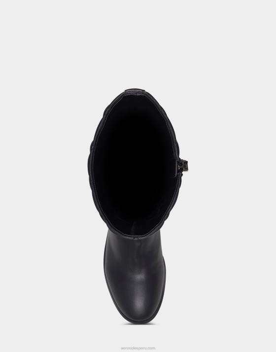 bota alta negra acolchada Aerosoles F846126 mujer