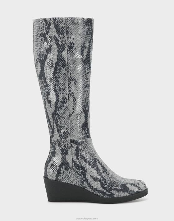 bota alta serpiente gris Aerosoles F846139 mujer