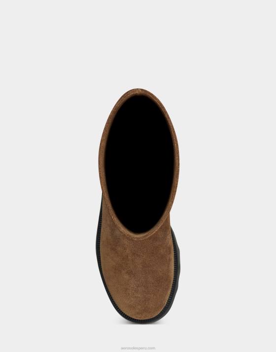 bota media caña ante marrón Aerosoles F8464 mujer