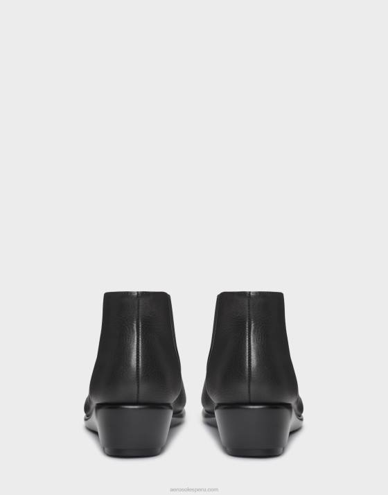 botín de cuero genuino negro Aerosoles F846114 mujer