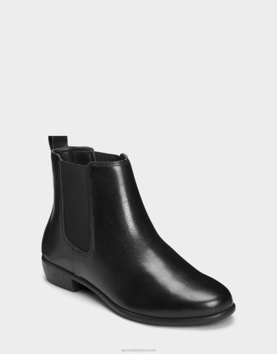 botín de cuero negro Aerosoles F846106 mujer