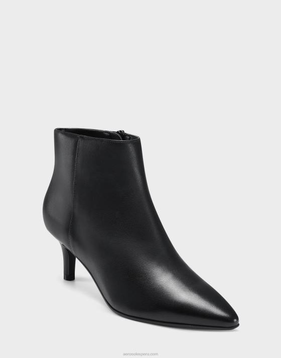 botín de cuero negro Aerosoles F846108 mujer