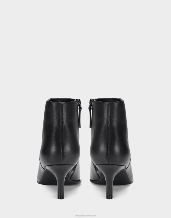 botín de cuero negro Aerosoles F846108 mujer