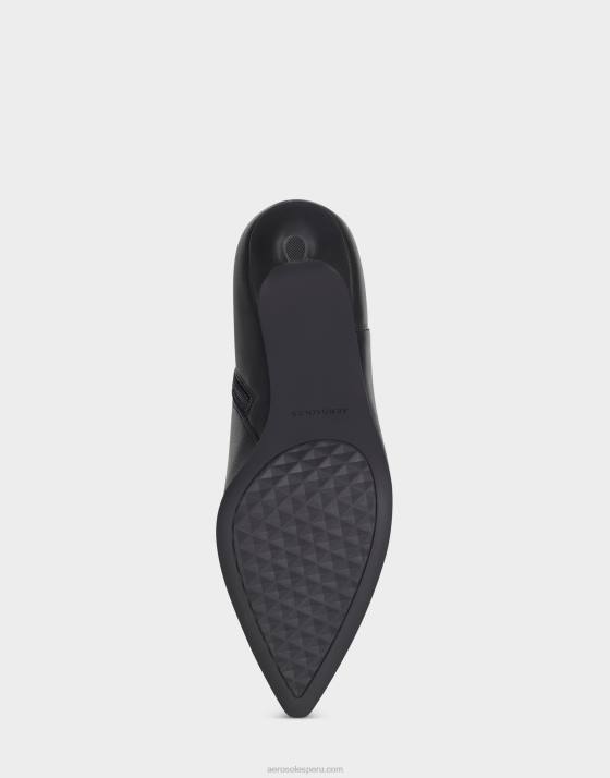 botín de cuero negro Aerosoles F846108 mujer
