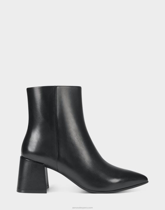 botín de cuero negro Aerosoles F84650 mujer