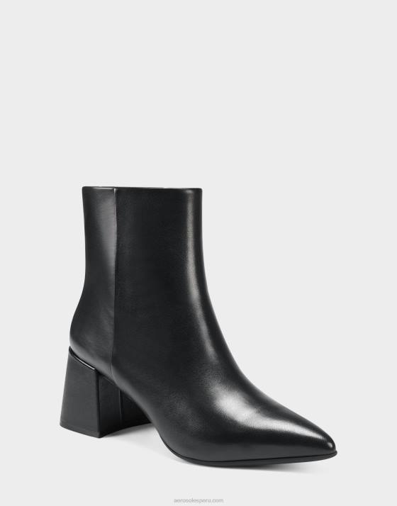 botín de cuero negro Aerosoles F84650 mujer