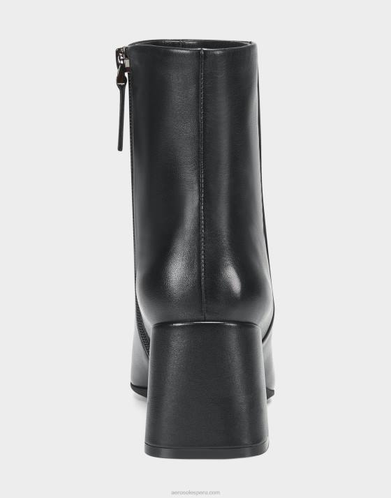 botín de cuero negro Aerosoles F84650 mujer