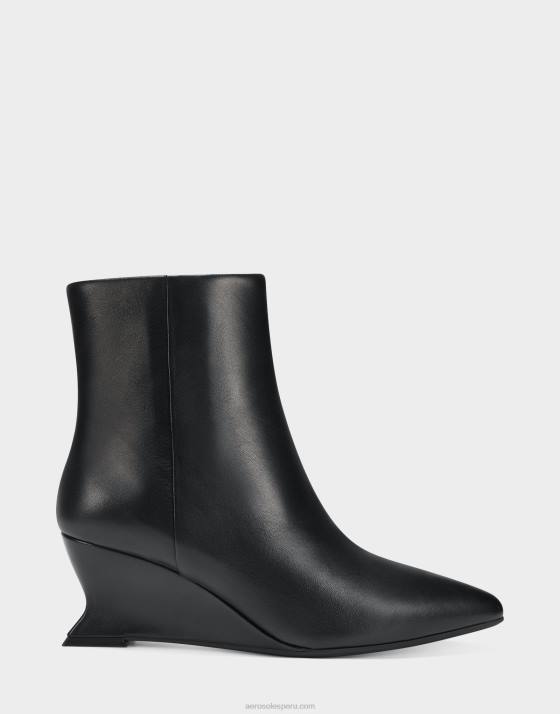 botín de cuero negro Aerosoles F84652 mujer