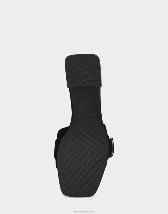 sandalia ante negro Aerosoles F846432 mujer