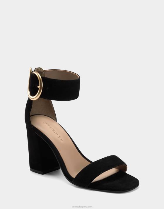sandalia ante negro Aerosoles F846438 mujer