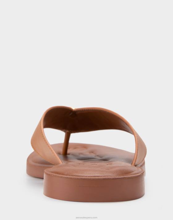 sandalia bronceado cuero genuino Aerosoles F846452 mujer