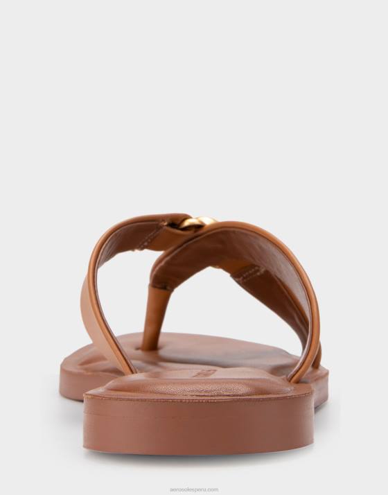 sandalia bronceado cuero genuino Aerosoles F846460 mujer