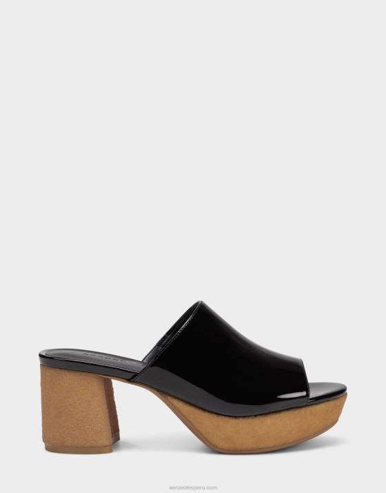 sandalia charol negro Aerosoles F846383 mujer