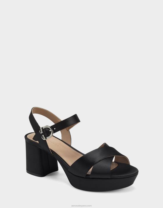sandalia de raso negro Aerosoles F846342 mujer