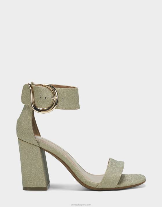 sandalia de tela dorada Aerosoles F846442 mujer