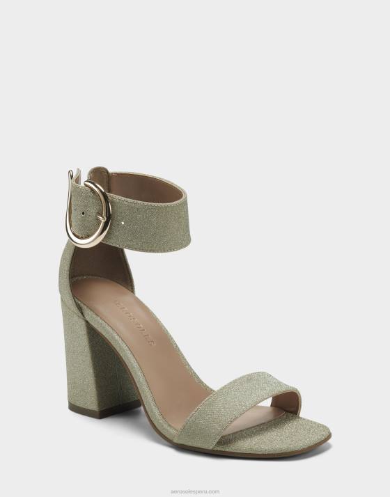 sandalia de tela dorada Aerosoles F846442 mujer