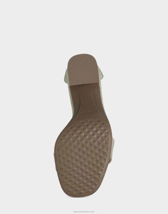 sandalia de tela dorada Aerosoles F846442 mujer