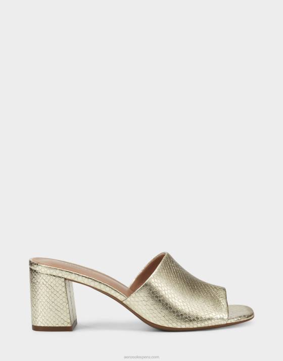 sandalia efecto piel serpiente dorada Aerosoles F846425 mujer