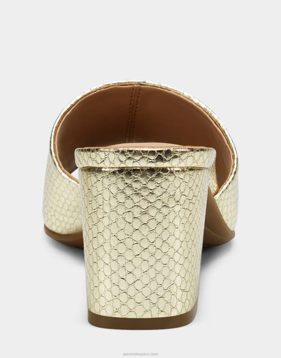 sandalia efecto piel serpiente dorada Aerosoles F846425 mujer