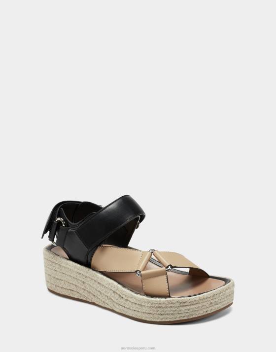 sandalia negra combo Aerosoles F846404 mujer