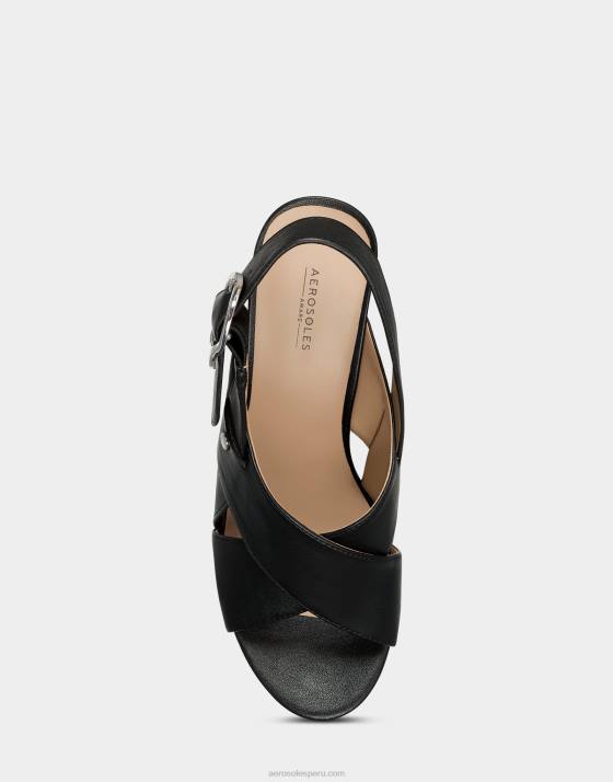 sandalia negro Aerosoles F846388 mujer