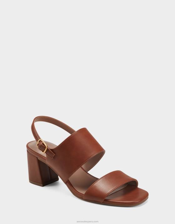 sandalia piel sintética marrón oscuro Aerosoles F846430 mujer