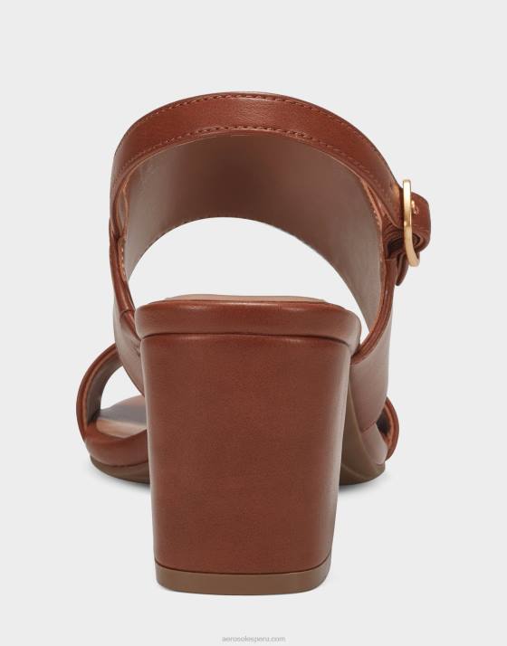 sandalia piel sintética marrón oscuro Aerosoles F846430 mujer