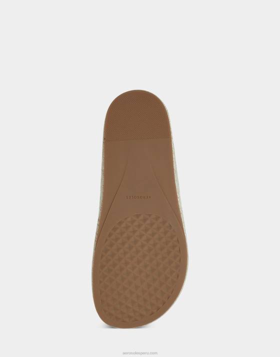 sandalia plateada metalizada Aerosoles F846403 mujer