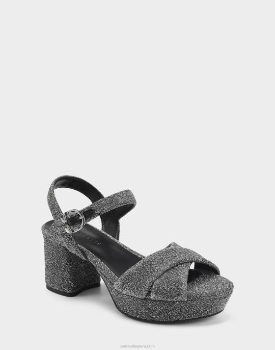 sandalia plateada tela metalizada Aerosoles F846343 mujer