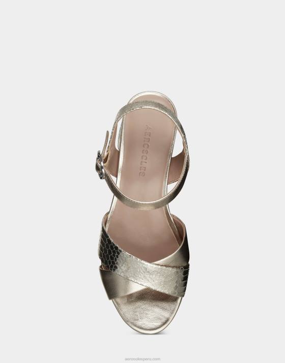 sandalia suave piel dorada Aerosoles F846339 mujer