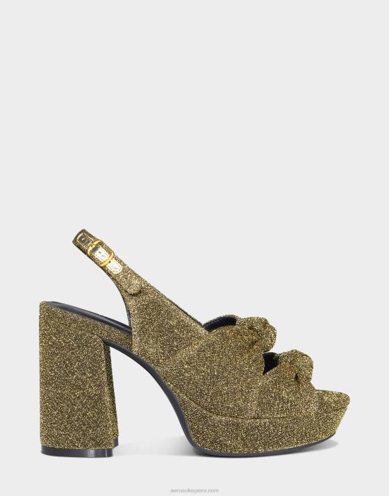 sandalia tejido metalizado dorado Aerosoles F846375 mujer