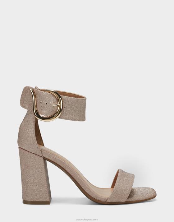 sandalia tela metalizada rosa Aerosoles F846443 mujer