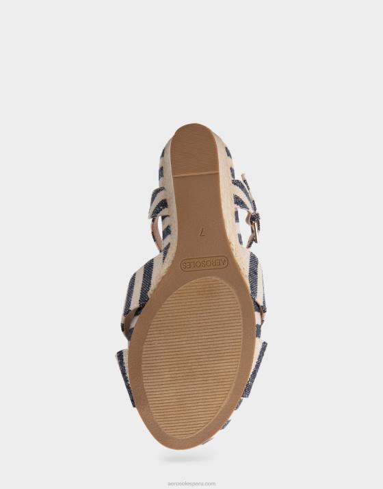 cuña raya azul oscuro Aerosoles F846312 mujer