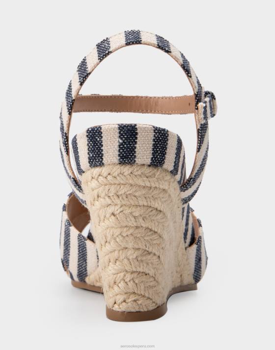 cuña raya azul oscuro Aerosoles F846312 mujer