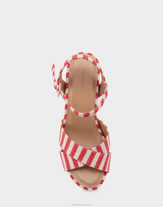 cuña raya roja Aerosoles F846313 mujer