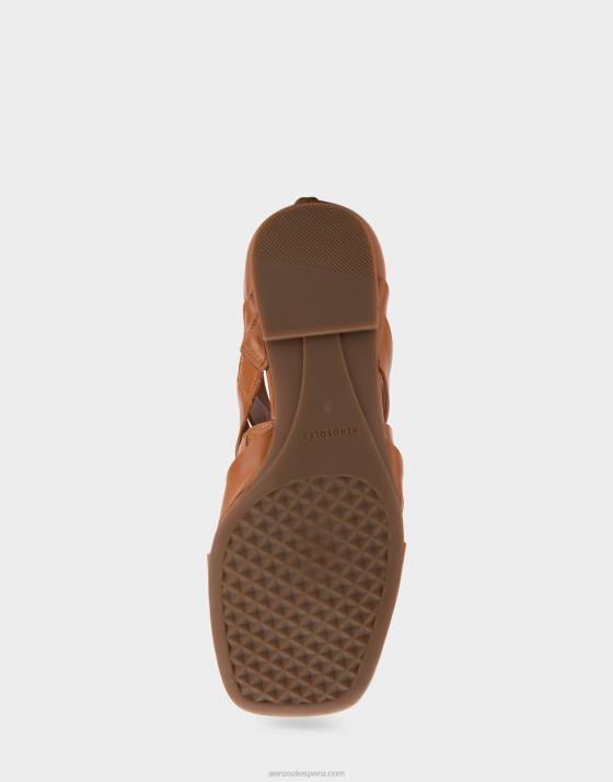 sandalia plana cuero tostado Aerosoles F846410 mujer
