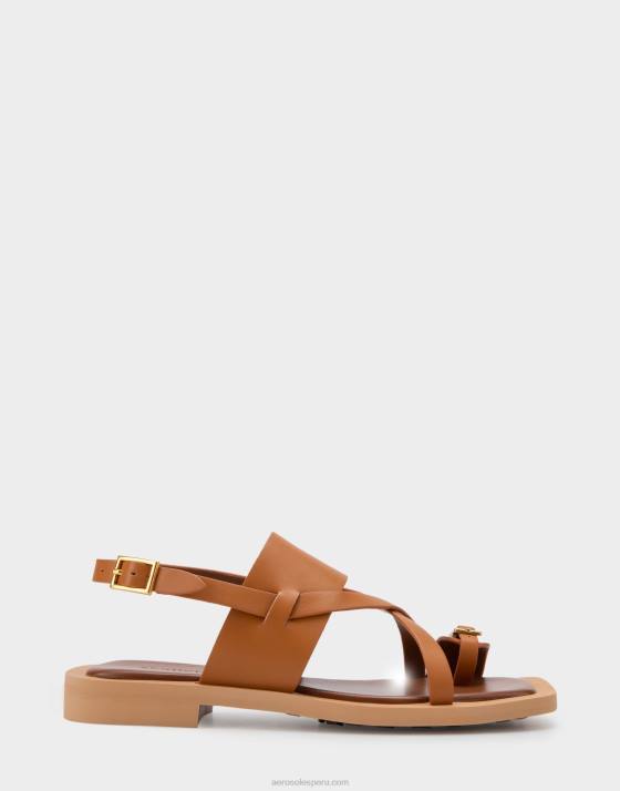 sandalia plana cuero tostado Aerosoles F846412 mujer