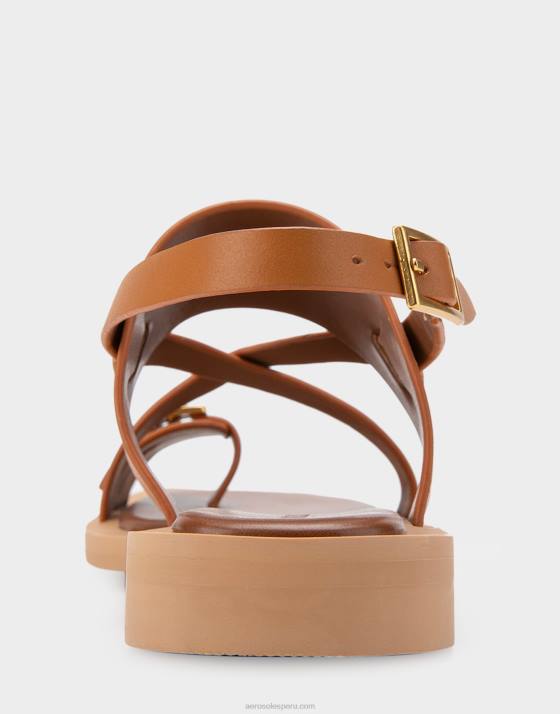 sandalia plana cuero tostado Aerosoles F846412 mujer