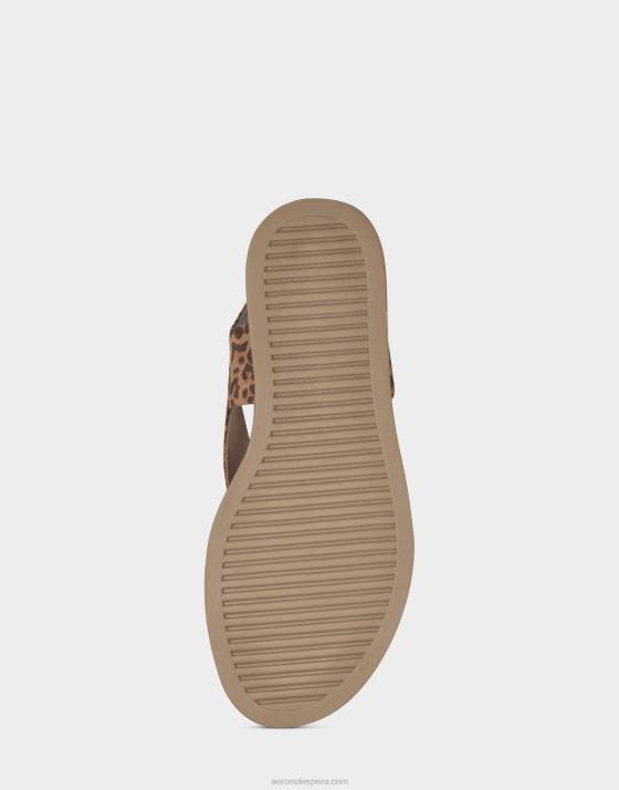 sandalia plana leopardo natural Aerosoles F846472 mujer