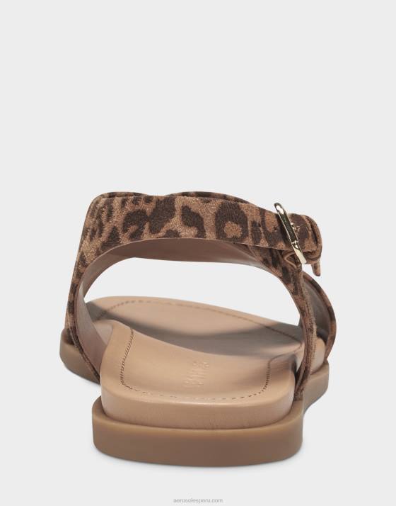 sandalia plana leopardo natural Aerosoles F846472 mujer