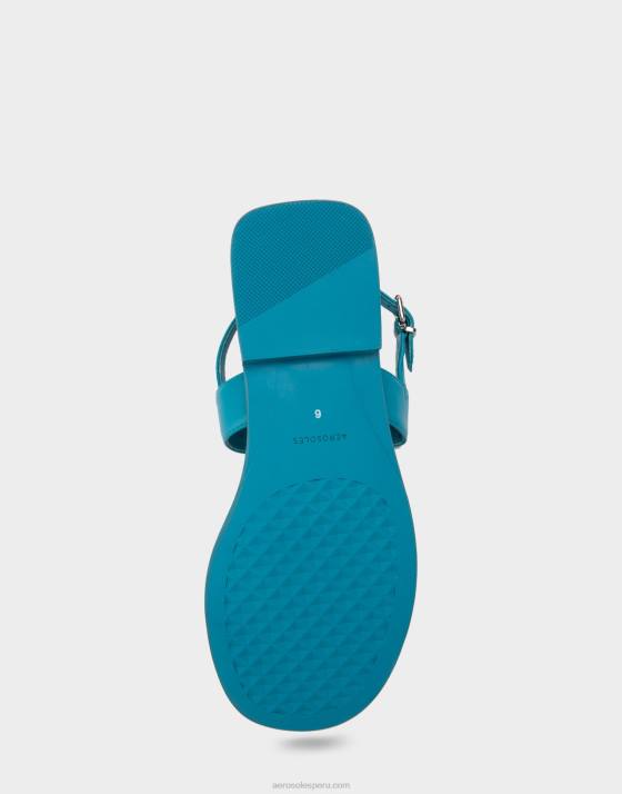 sandalia plana piel azul Aerosoles F846455 mujer